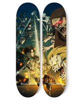 Attack on Titan x Color Bars - Battle Skateboard Deck image number 0